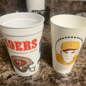 San Francisco 49ers White Plastic Cups Set